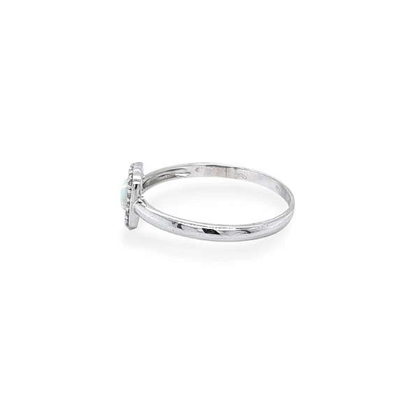 Nhẫn vàng đính ngọc opal và zircon