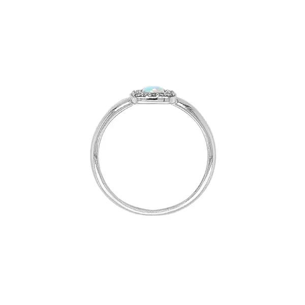 Nhẫn vàng đính ngọc opal và zircon