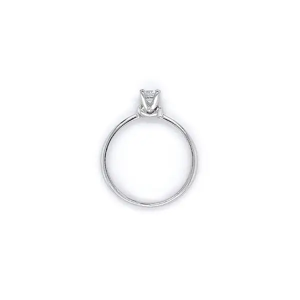 Nhẫn đính hôn bằng vàng trắng và zircon
