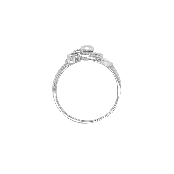 Nhẫn vàng đính ngọc trai và đá zircon