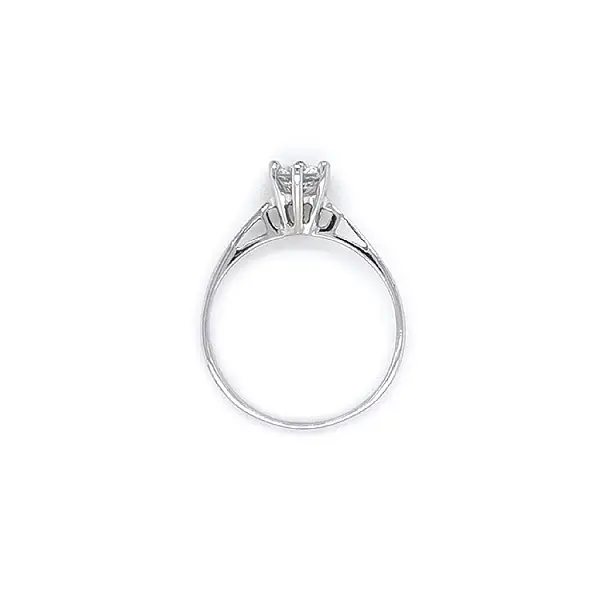 Nhẫn đính hôn bằng vàng trắng và zircon