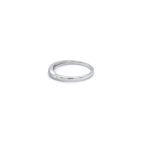 Nhẫn vàng trắng đính đá zircon trắng