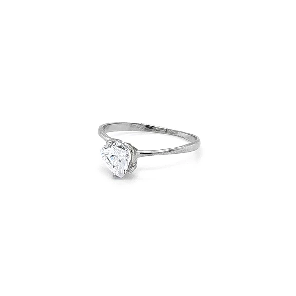 Nhẫn đính hôn bằng vàng trắng và zircon