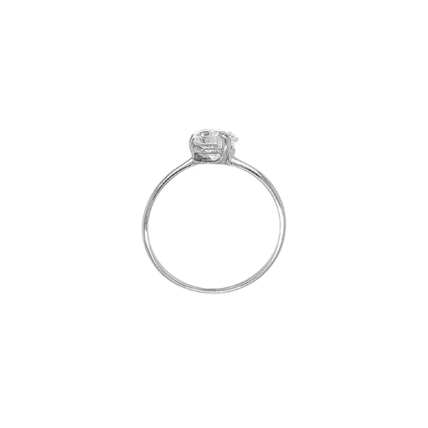Nhẫn đính hôn bằng vàng trắng và zircon