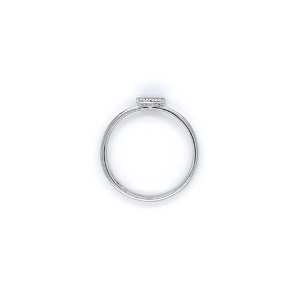 Nhẫn vàng trắng đính đá zircon trắng