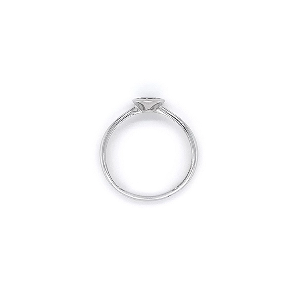 Nhẫn đính hôn bằng vàng trắng và zircon