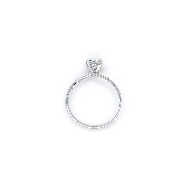 Nhẫn đính hôn bằng vàng trắng và zircon