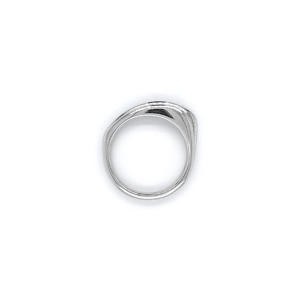 Nhẫn vàng trắng đính đá zircon trắng