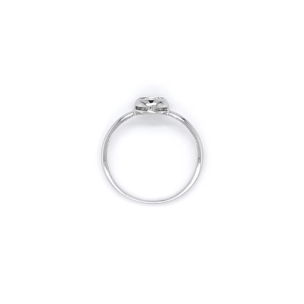 Nhẫn đính hôn bằng vàng trắng và zircon