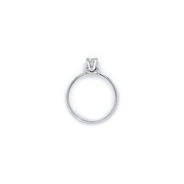 Nhẫn đính hôn bằng vàng trắng và zircon