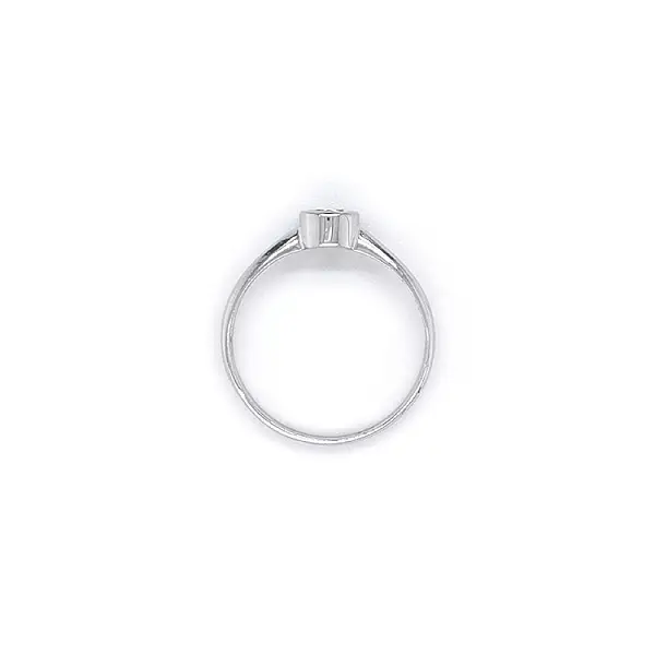 Nhẫn đính hôn bằng vàng trắng và zircon