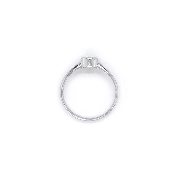 Nhẫn đính hôn bằng vàng trắng và zircon