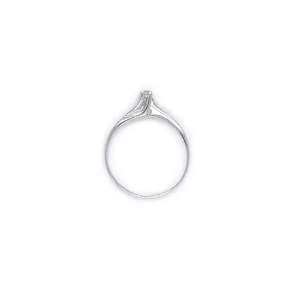 Nhẫn đính hôn bằng vàng trắng và zircon