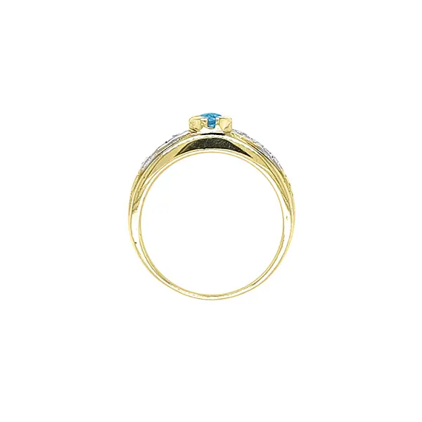 Nhẫn vàng đính đá zircon màu