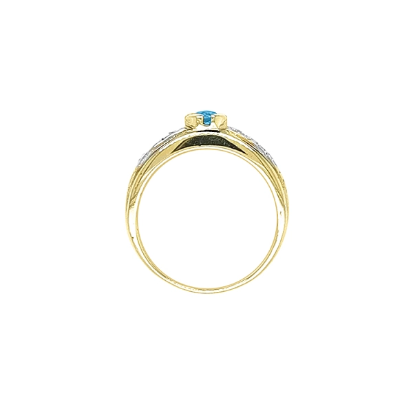 Nhẫn vàng đính đá zircon màu