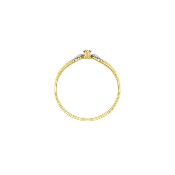 Nhẫn vàng kết hợp cao cấp gắn ruby