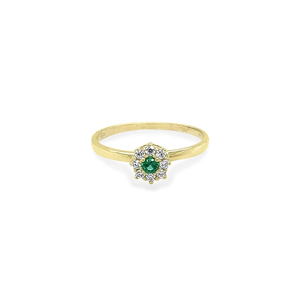 Nhẫn vàng đính đá zircon màu