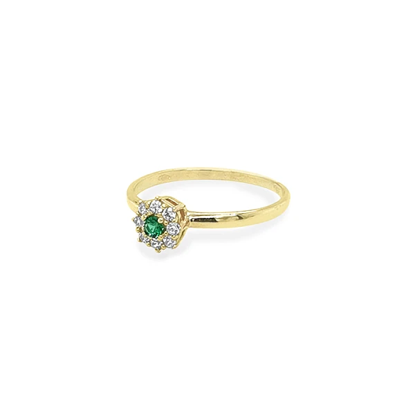 Nhẫn vàng đính đá zircon màu