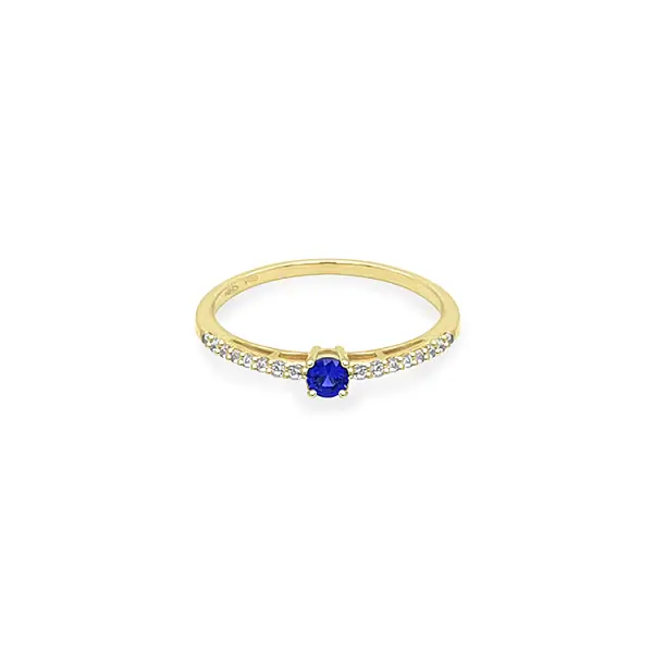 Nhẫn vàng đính đá zircon màu