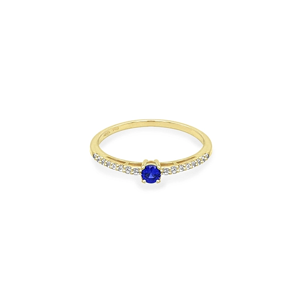 Nhẫn vàng đính đá zircon màu