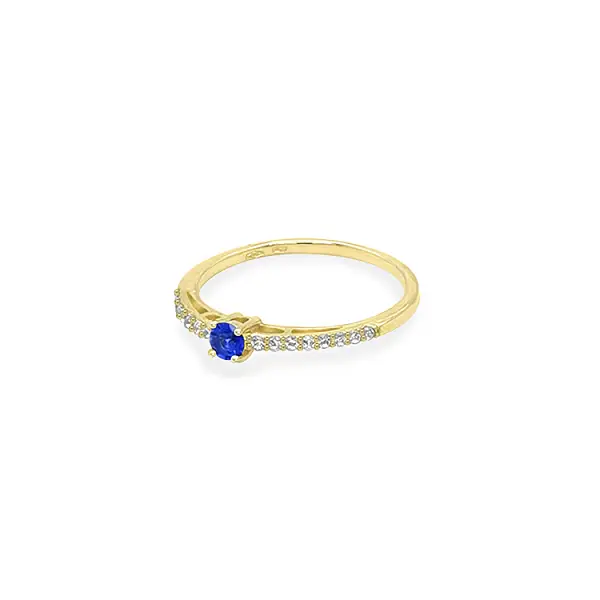 Nhẫn vàng đính đá zircon màu