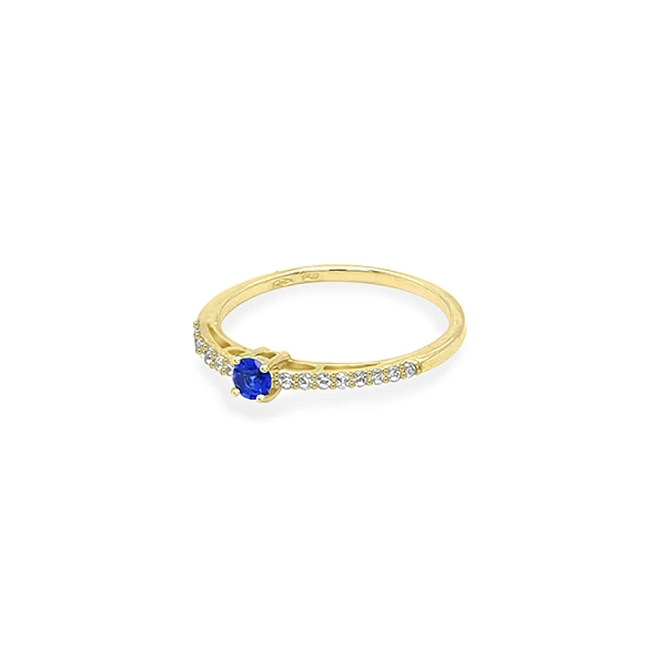 Nhẫn vàng đính đá zircon màu