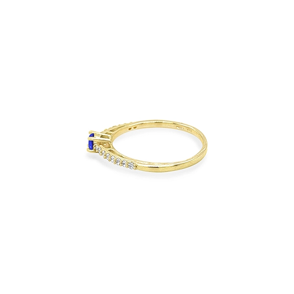 Nhẫn vàng đính đá zircon màu