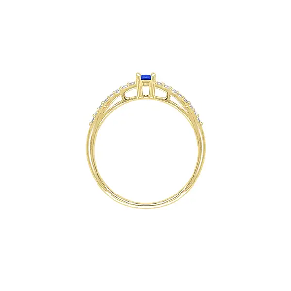 Nhẫn vàng đính đá zircon màu