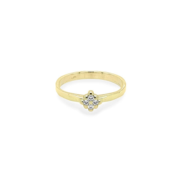 Nhẫn vàng đính đá zircon