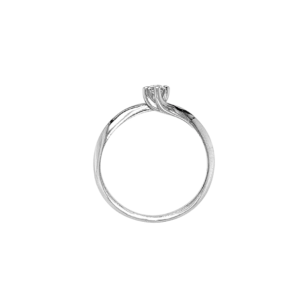 Nhẫn đính hôn bằng vàng với đá zircon