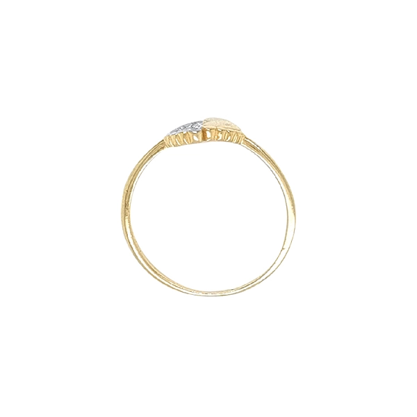 Nhẫn vàng hình bàn chân em bé đính đá zircon