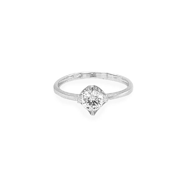 Nhẫn đính hôn bằng vàng với đá zircon