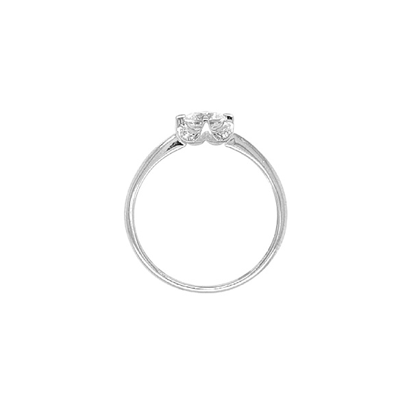 Nhẫn đính hôn bằng vàng với đá zircon