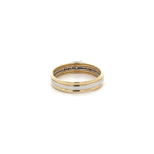 Nhẫn kết hợp vàng và zirconia