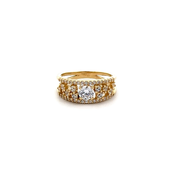 Nhẫn vàng đính đá zircon