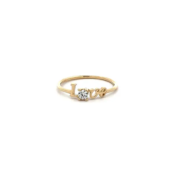 Nhẫn vàng tình yêu với đá zircon
