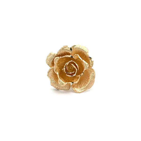 Nhẫn hình hoa hồng bằng vàng vàng - Sự tinh tế của thiên nhiên