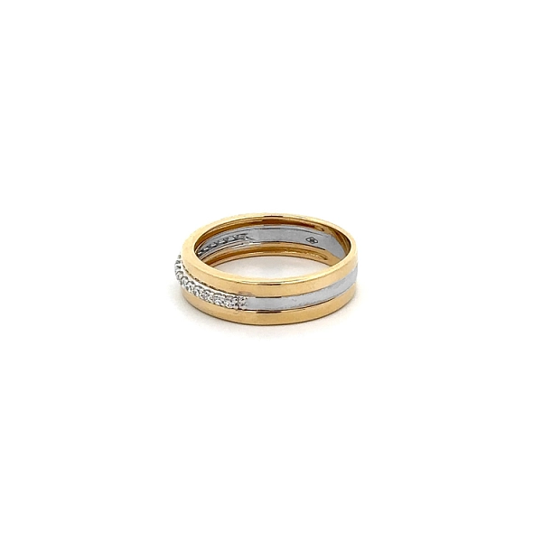 Nhẫn kết hợp vàng và zirconia