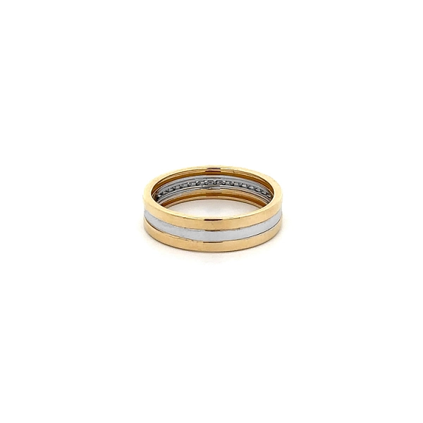 Nhẫn kết hợp vàng và zirconia