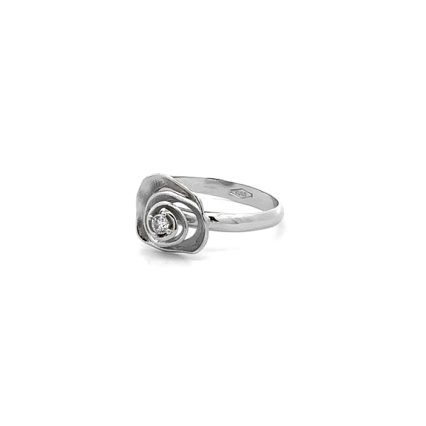 Nhẫn đính đá zircon từ vàng trắng