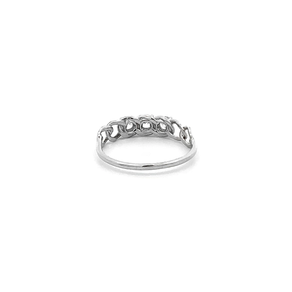 Nhẫn vàng trắng đính đá zircon trắng