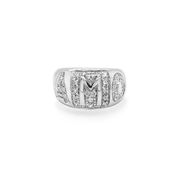 Nhẫn vàng kết hợp với đá zircon