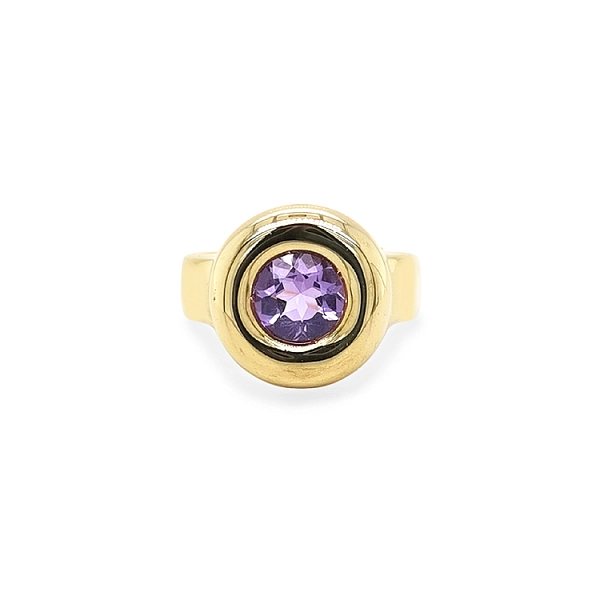 Nhẫn vàng cao cấp gắn thạch anh tím (Amethyst)