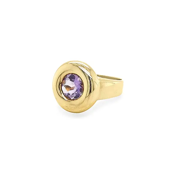 Nhẫn vàng cao cấp gắn thạch anh tím (Amethyst)