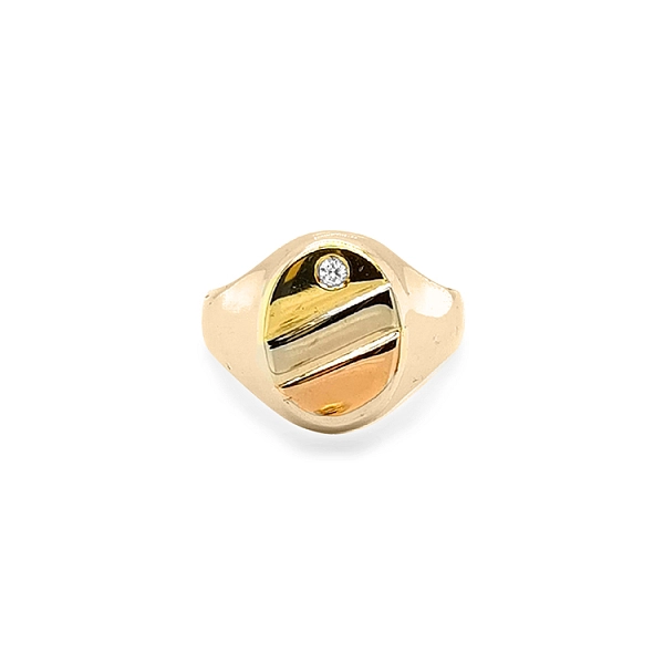 Nhẫn nam vàng với đá zircon