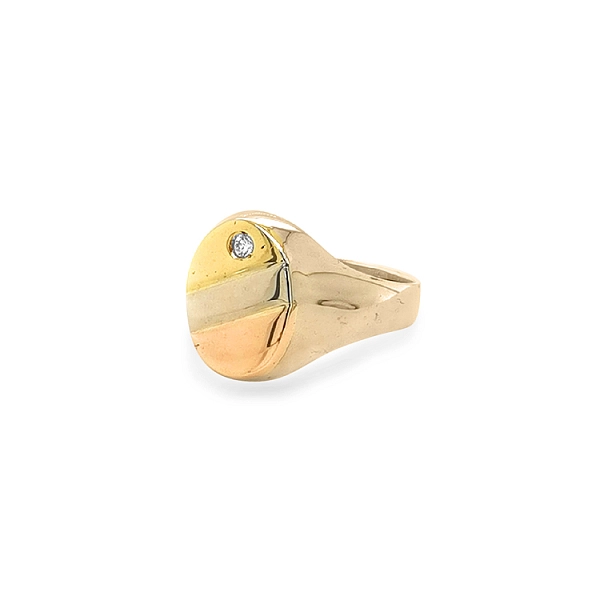 Nhẫn nam vàng với đá zircon