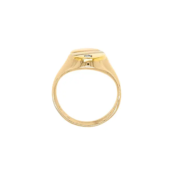 Nhẫn nam vàng với đá zircon