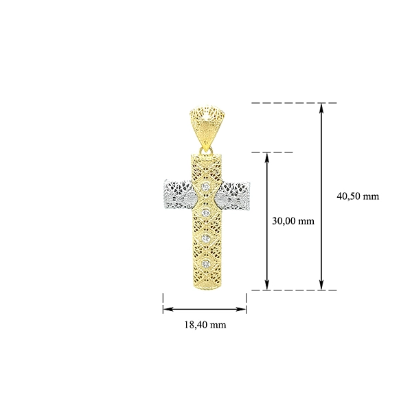 Thánh giá được làm từ vàng kết hợp với zircon