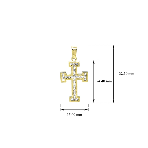 Mặt dây chuyền vàng đính đá zircon