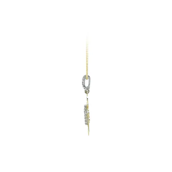 Vòng cổ chéo với đá zircon trong vàng